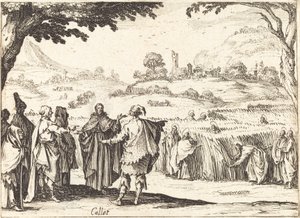 Gesù con i farisei da Jacques Callot