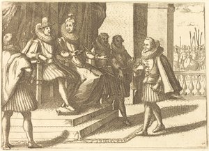 Re e regina in consultazione sui turchi da Jacques Callot