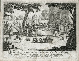 La vita del figliol prodigo ... (incisione) da Jacques Callot