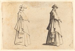 Signora con un grande cappotto
