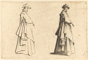 Signora con un grande cappotto