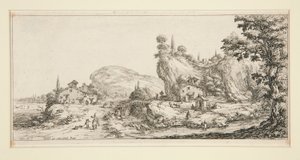 Paesaggio n. 6 dai Paesaggi per Giovanni de Medici da Jacques Callot