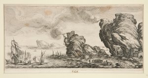 Battaglia navale, da Paesaggi per Giovanni de Medici da Jacques Callot