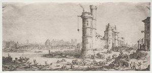 Le due grandi vedute di Parigi: Vista del Pont Neuf da Jacques Callot