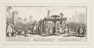 Les grandes misères de la guerre: No. 14 - La ruota da Jacques Callot