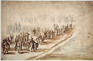 Luigi XIII e Richelieu assistono alla partenza delle truppe per l