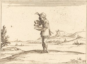 Uomo che lava una perla da Jacques Callot