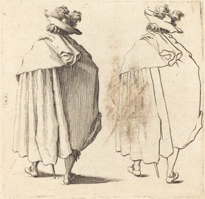 Uomo con mantello, visto da dietro da Jacques Callot