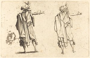 Uomo visto da dietro con il braccio destro esteso da Jacques Callot
