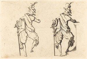 Uomo con spada da Jacques Callot