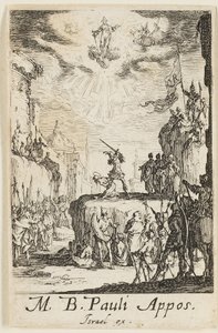 Martirio di san Paolo, tavola due da I martiri degli apostoli da Jacques Callot