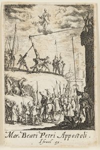 Martirio di San Pietro, tavola 1 da I martiri degli Apostoli da Jacques Callot
