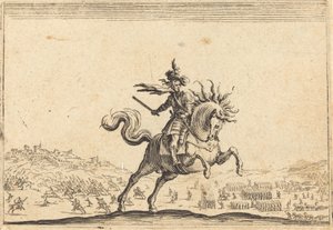 Comandante militare a cavallo, c. 1622 da Jacques Callot