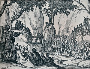 No. III. - San Giovanni predica, 1635, 1924 da Jacques Callot