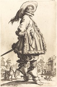 Nobile con Mantello Rifinito in Pelliccia, con le Mani Dietro la Schiena, c. 1620-1623