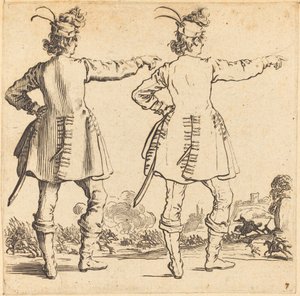 Ufficiale con piume nel cappello, visto da dietro, 1617 e 1621