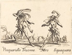 Pasquariello Truonno e Meo Squaquara da Jacques Callot