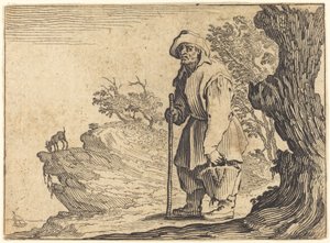 Contadino con sacco da Jacques Callot