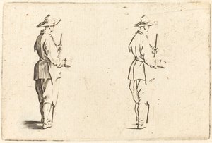 Contadino con una tazza da Jacques Callot