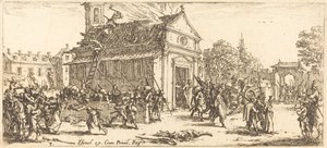 Saccheggio di un monastero da Jacques Callot
