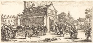 Saccheggio di un monastero, c. 1633 da Jacques Callot