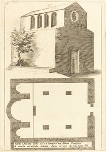 Piano ed Elevazione della Chiesa vicino alla Casa di Anna da Jacques Callot