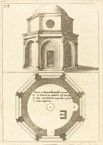 Piano ed elevazione della Chiesa dell