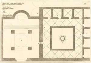 Piano della chiesa vicino alla casa di Anna da Jacques Callot