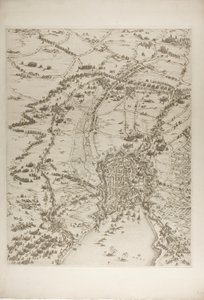 Tavola due da La Siège de la Rochelle da Jacques Callot
