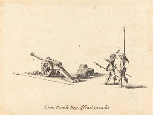 Preparativi per sparare il cannone da Jacques Callot