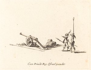 Preparativi per sparare il cannone da Jacques Callot