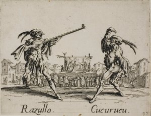 Razullo - Cucurucu, plate 19 from Balli di Sfessania da Jacques Callot