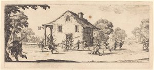 Scena di saccheggio da Jacques Callot