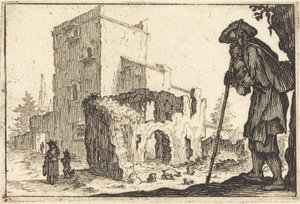 Pastore e Rovine da Jacques Callot