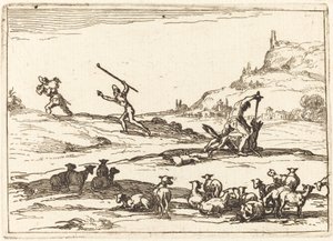Pastori che Difendono i loro Greggi da Jacques Callot