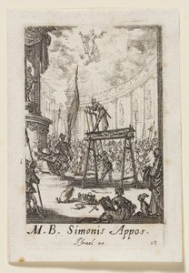 Simone apostolo (Simonis Appos.) da Jacques Callot