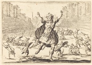 Scaramuccia in un circo romano, ca. 1622