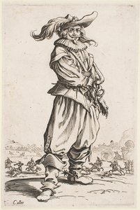 Soldato con Cappello Piumato da Jacques Callot