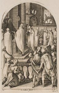 San Basilio celebra il sacrificio della messa, dalla serie «Immagini di Roma» da Jacques Callot