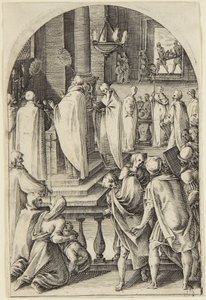 San Basilio celebra il sacrificio della messa da Jacques Callot