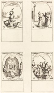 Santa Bibiana; San Birino; Santa Barbara; San Saba da Jacques Callot