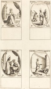 San Davide, re e profeta; Santi Sabino e Venustiano; San Silvestro; Santa Colomba da Jacques Callot