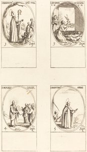 San Mansueto; Sante Serapia ed Erasma; Mosè; San Bertino, Abate da Jacques Callot