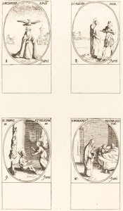 San Medardo; Santa Calliopa; Santi Primo e Feliciano; Santa Margherita di Scozia da Jacques Callot