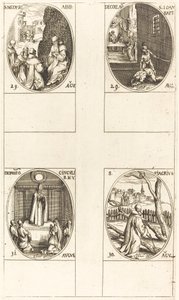 San Mederico, Abate; Decapitazione di Giovanni Battista; San Fiacre; Festa della Vergine da Jacques Callot