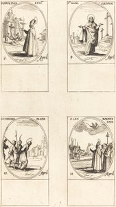 San Perpetuo; Santa Maria di Cleofa; San Ezechiele; San Leone Magno da Jacques Callot