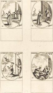 San Vittore; San Giustino; Santi Tiburzio e Valeriano; Sante Basilissa e Anastasia da Jacques Callot