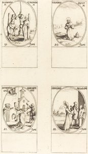 Santi Gervasio e Protasio; San Silverio; San Eusebio di Samosata; San Paolino di Nola da Jacques Callot