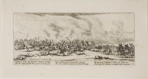 La battaglia, terza tavola da Le miserie della guerra da Jacques Callot