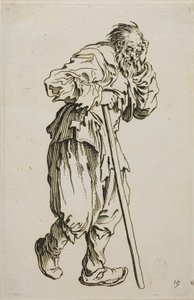 Il mendicante con le stampelle, tavola sedici da I mendicanti da Jacques Callot